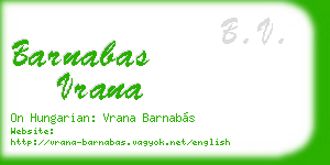 barnabas vrana business card