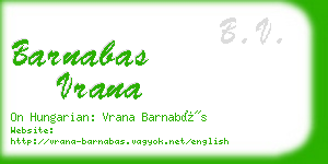 barnabas vrana business card